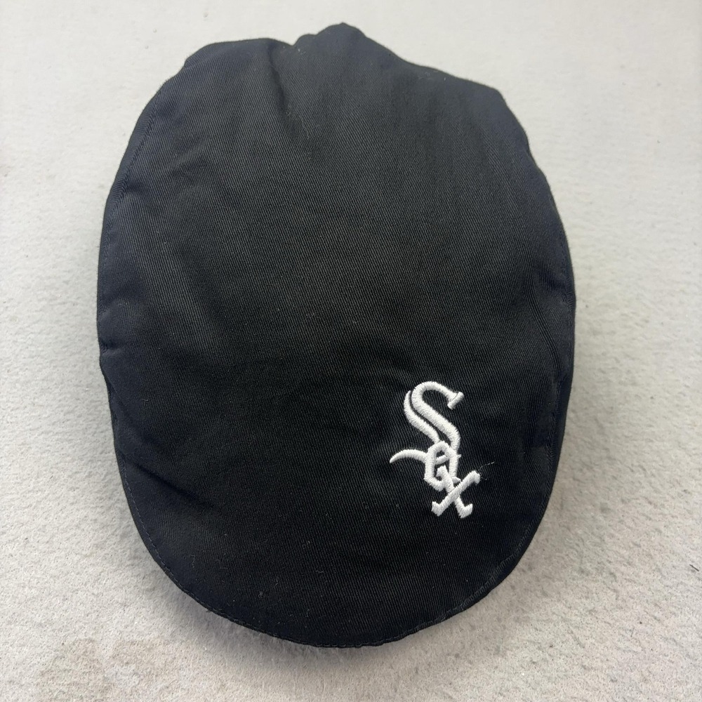 Chicago White Sox Hat Flat Cap Fitted Mens Black MLB Baseball Green Clover